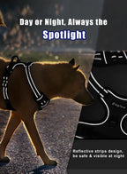 URbazaar Dog Harness No Pull, Military Dog Harness for Large Dogs with Handle & Molle, Easy Control Service Dog Vest Harness Training Walking, Adjustable Reflective Tactical Pet Harness
