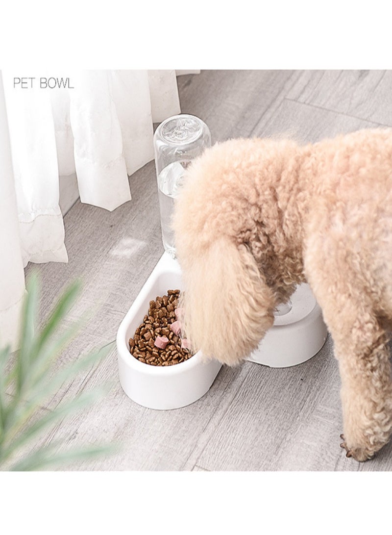 MASINGAA Cat Dog Food Dish Bowl, Pet Food Dish Bowl And Auto Gravity Pet Water Dispenser, Cat Bowl Set For Small Medium Dogs And Cats